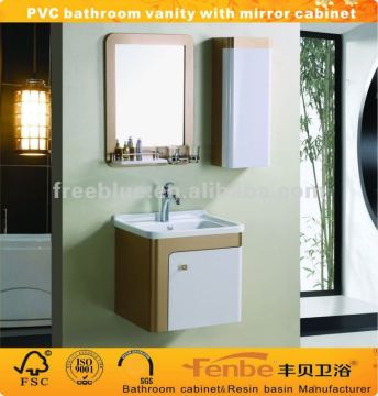 Hot PVC bathroom furniture with mirror cabinet