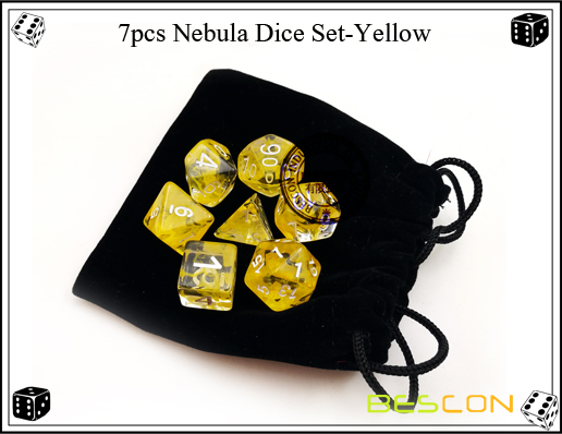 7pcs Nebula Dice Set-Yellow 7pcs Nebula Dice Set-Yellow