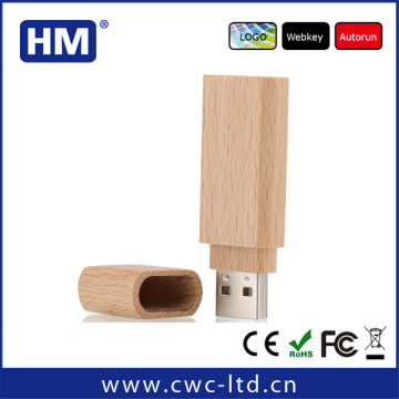 custom usb key flashdrive wooden gift