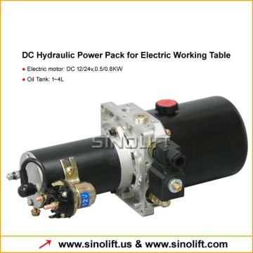 DC Hydraulic Power Pack for Electric Working Table