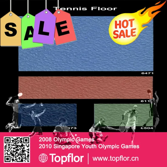 PVC tennis flooring PVC vinyl flooring special for indoor tennis court