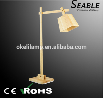 Thailand flexible led reading bedside metal wood table lamp