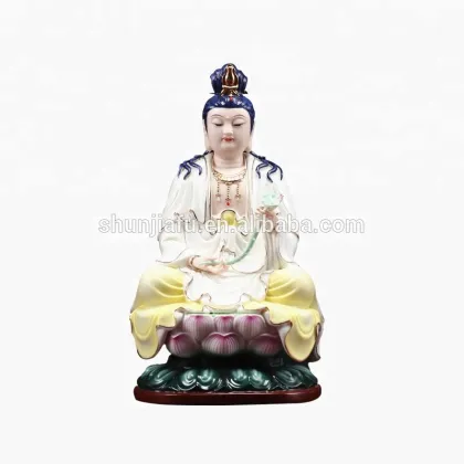 Wholesale Religious Hand Painted Ceramic Figurines - Guanyin Buddha Statue