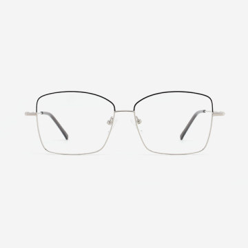 Light Square Metal Women's Optical Frames