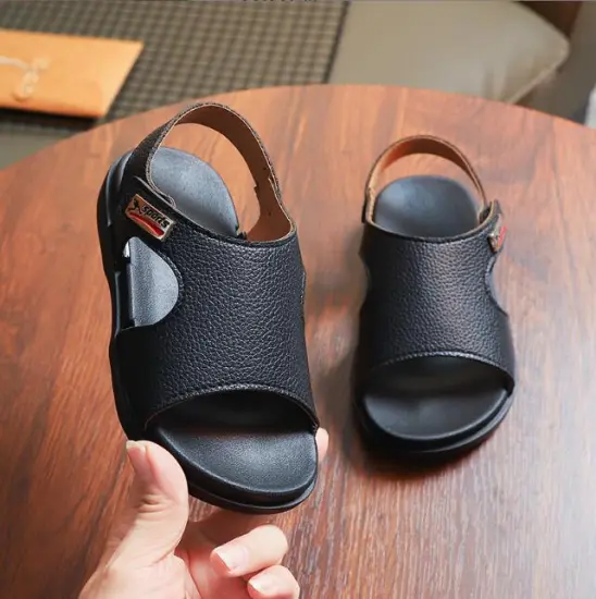 Summer Soft Bottom Non-Slip Kids' Sports Leather Beach Sandals