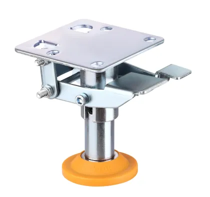 Custom Heavy Duty Swivel Plate Footmaster Retractable Self-Leveling Nylon Caster Wheel for Workbench