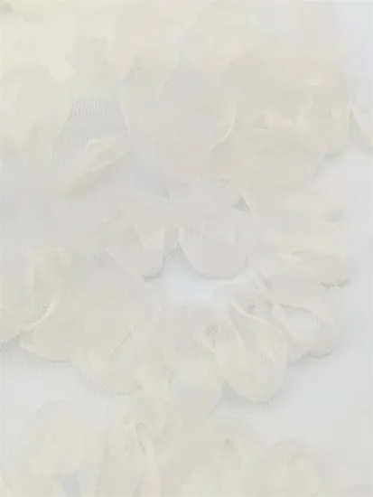 Elegant 3D Tape Tulle Lace Cord Embroidery Fabrics