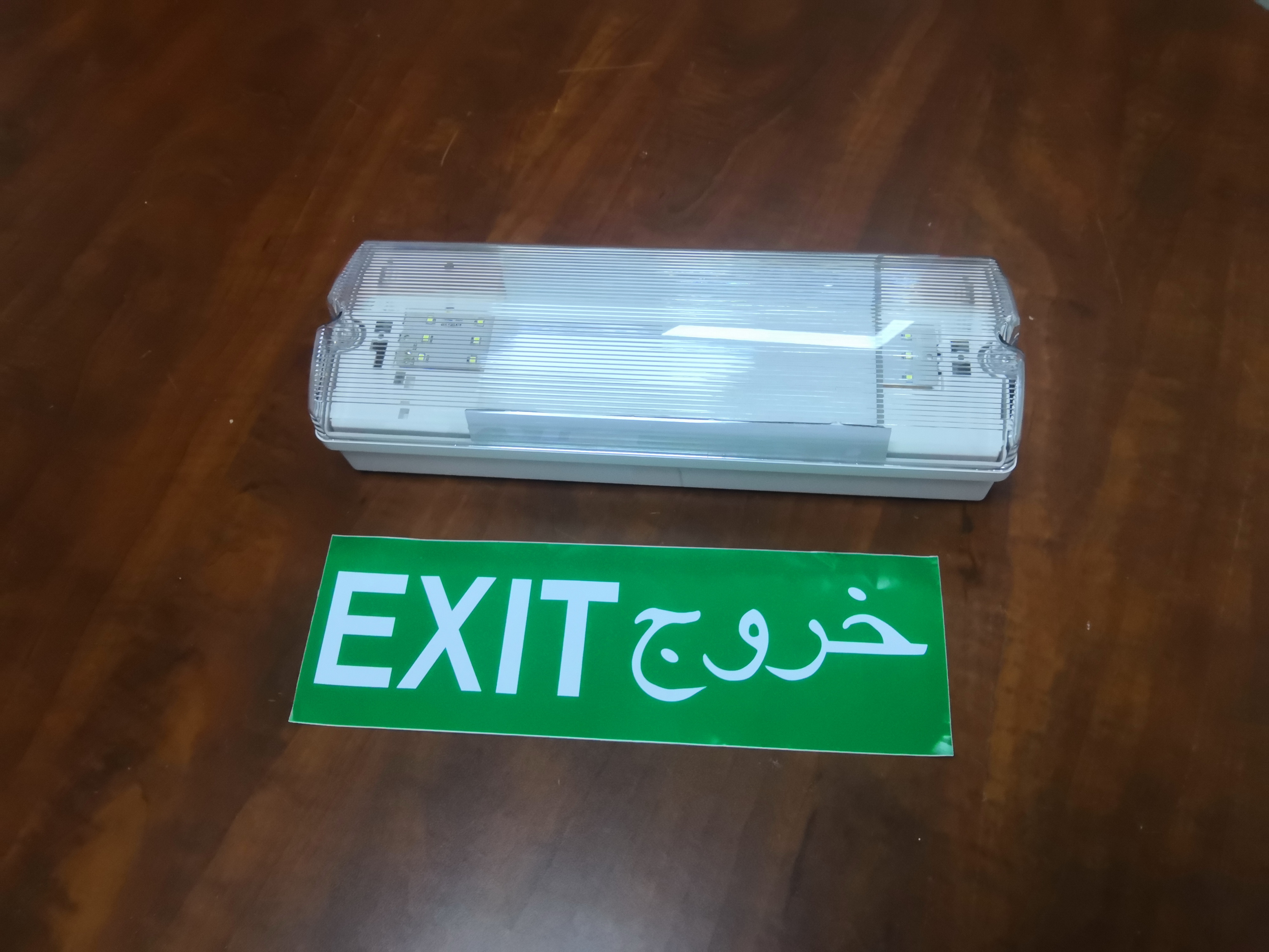 Ip65 Waterproof Rechargeable Bulkhead Emergency Exit Sign With Led And ...