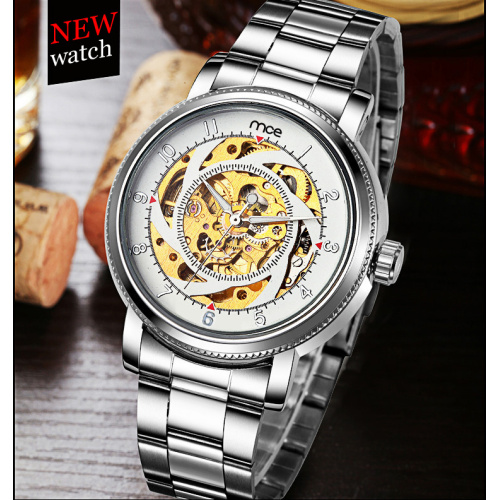 Luxury see-through case back sapphire crystal automatic watch