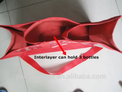 600 D oxford Tote Wine bag Portable carrier