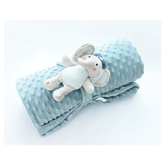 Blanket Minky Dot Lovely Design Soft Double-Layer Baby Wrap Swaddle Fleece Blanket Minky Dot Baby Blanket