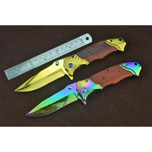 Titanium Portable Folding Pocket Knife with Clip