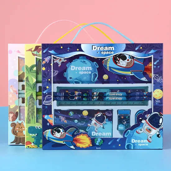 Eco-Friendly Pencil Rulers & Astronaut Gift Bag - 2023 New Stationary Set