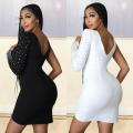 Frauenpaillette Bodycon Mini Kleid