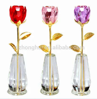 Wedding gift crystal rose