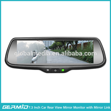 7.3 inch car rear view mirror monitor with wide screen LCD monitor display and genuine bracket