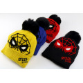 Spiderman knitted hat for winter kids