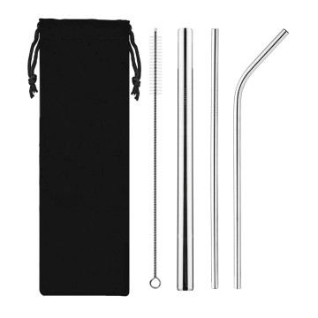 Wankai: Custom Logo Reusable Stainless Steel Straws in Rose Gold - Perfect for Branded Drinkware