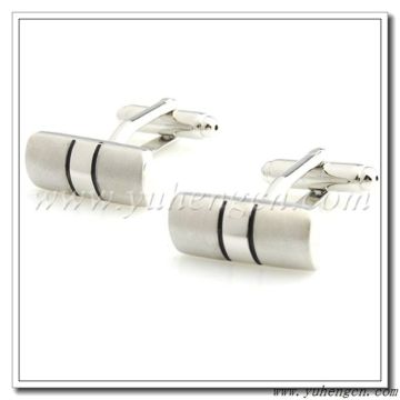 New Elegant Enamel Cufflinks with Brushed Finish