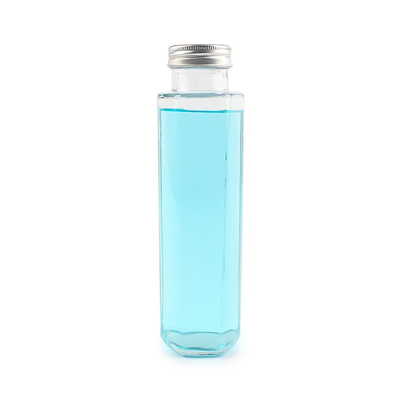 Hexagonal Glass Bottle 300ml