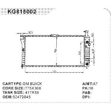 car radiator car:GM BUICK  OEM:54272846