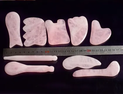 Rose quartz Facial Massager Boards Gua Sha Board