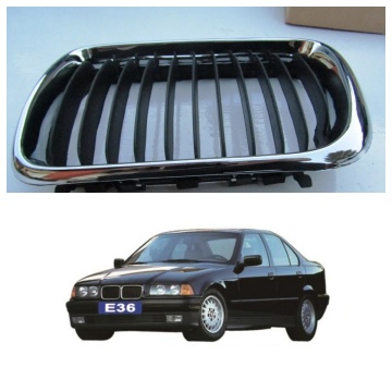 FOR BMW E36 Half chrome black grille old 92#