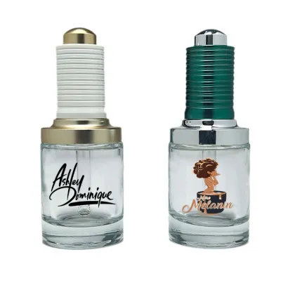 30ml Glass Essence Bottle with Thread Pressure Pump Dropper for Skincare Packaging