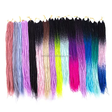 24 Inch 36 Colors Free Sample Senegal Braids Extensions 2X Senegales Twists Braided Crochet Hair Senegalese Twist Crochet Hair