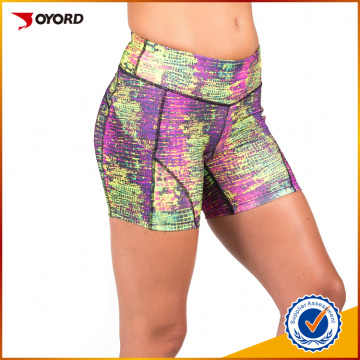 sublimation printed women yoga shorts