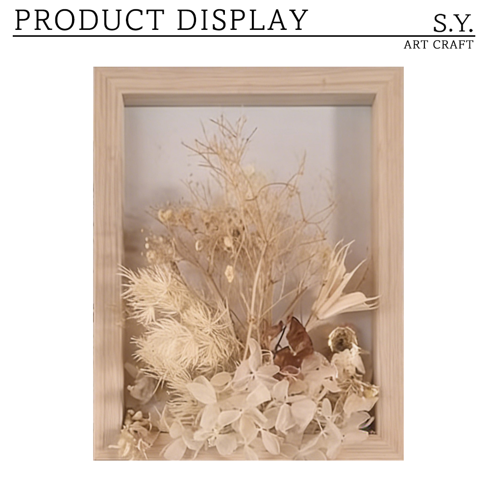 Natural Wood Dried Flower Frame x