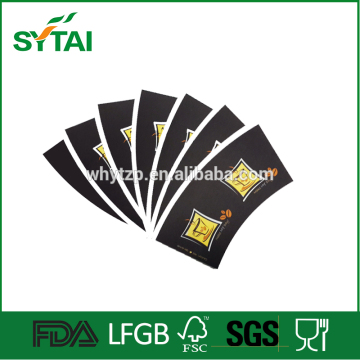 cup paper custom logo printed coffee paper cup fan with flexo printing