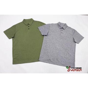 Men's Melange Slub Jersey Short Sleeve Polo