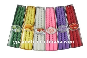 8" Spiral Tapered Candle (3-in-1)