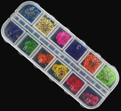 2014 Hot sale nail artificial flower art decoration 3D nail dry flower art