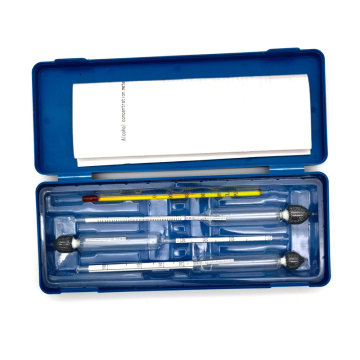 3 Pcs 0-100% Hydrometer Alcoholmeter Tester Set - Alcohol Meter + Thermometer