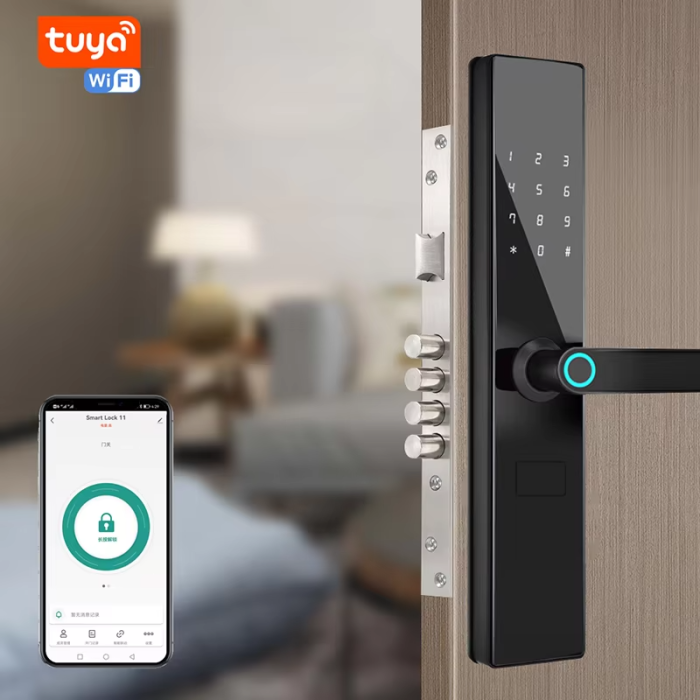 Интеллект Ttlock Электронная ручка с отпечатками фонаря