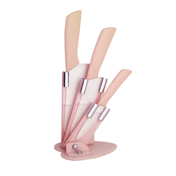 Ensemble de couteaux en céramique OEM avec poignée ABS et support, couteau cadeau de 6 pouces