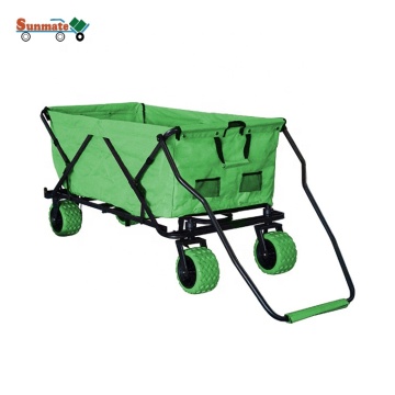 2024 Green Folding Utility Wheel Hand Truck for Camping, Beach, Garden, and Shopping
