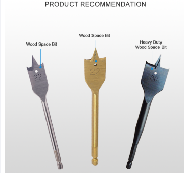 Steel Wood Flat Set Spade Drill Bits Tool