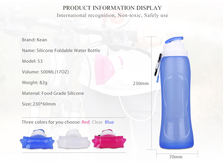 500ml collapsible water bottles