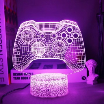 RGB Gaming Table Lamp: Acrylic LED Desk Light for Atmosphere and Night Use