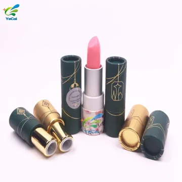 Customized design recycled pink paper tube paper lipstick tube packaging