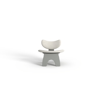 Silla de madera con silla de comedor de asiento de cojín de tela