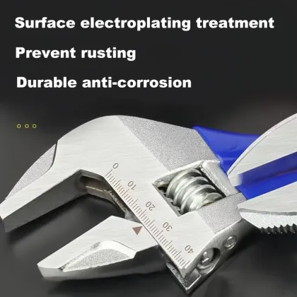 blue adjustable adjustable wrench