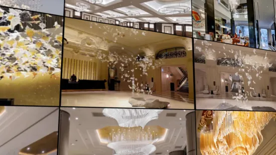 High grade office building leaf shape chandelier light