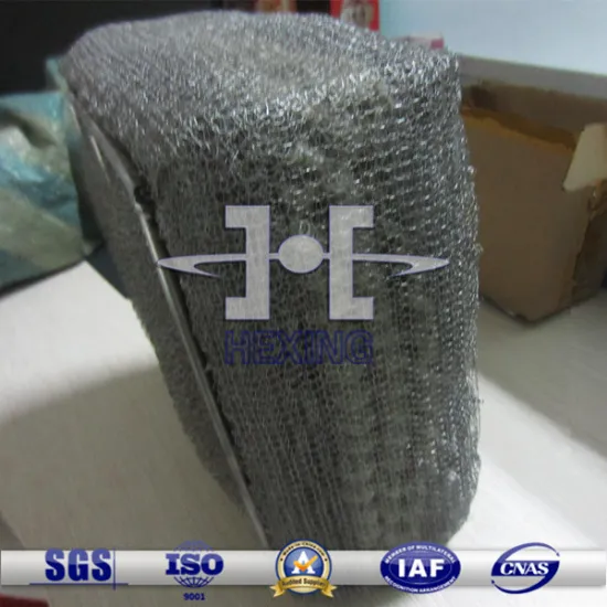 Stainless Steel+ Stainless steel glass fiber mixed knitting Wire Mesh Demister