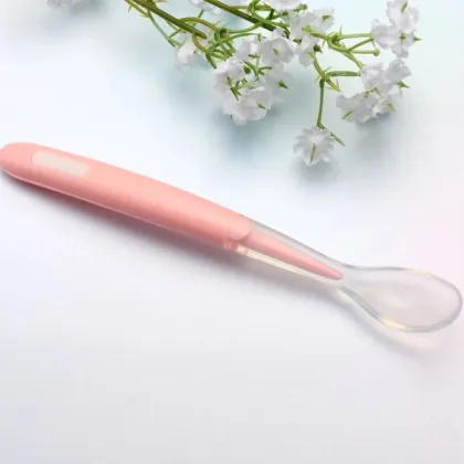 Hot sale baby flexible silicone baby spoon, silicone mixing spoon