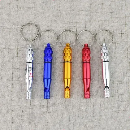 Emergency Whistle Flashlight Keychain for Self Defense