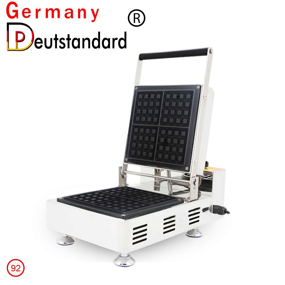 Four-piece mini square waffle machine stainless steel case